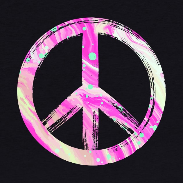 Peace Symbol Love Hippie Gift by Foxxy Merch